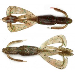 Рибальська силіконова приманка, Taipan Crazy Flip, 2,8 дюйма, 8шт/уп, колір №15 Green pumpkin flash